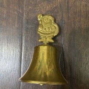 Gold Santa Holiday Bell
